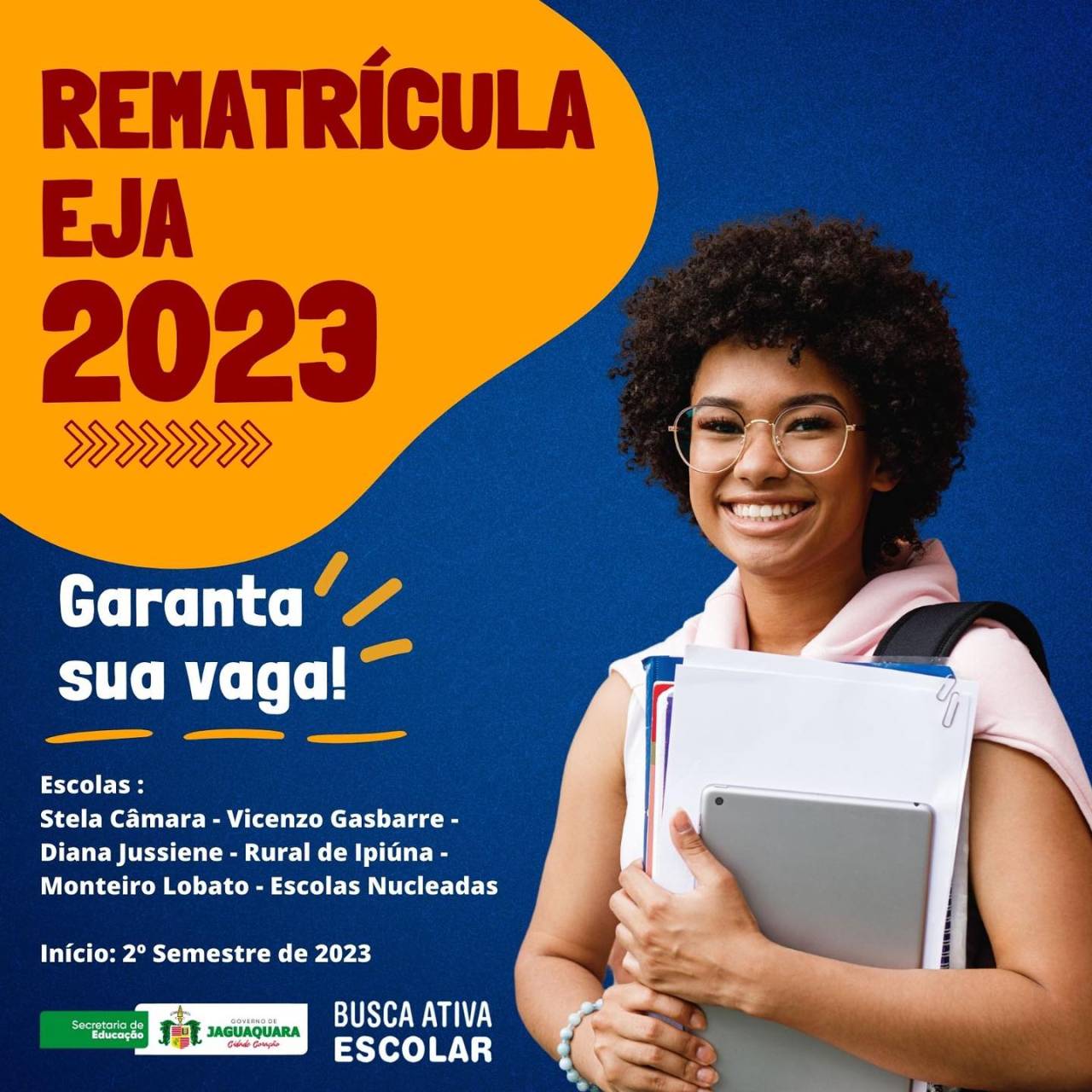 Rematrículas para a EJA - Educação de Jovens e Adultos