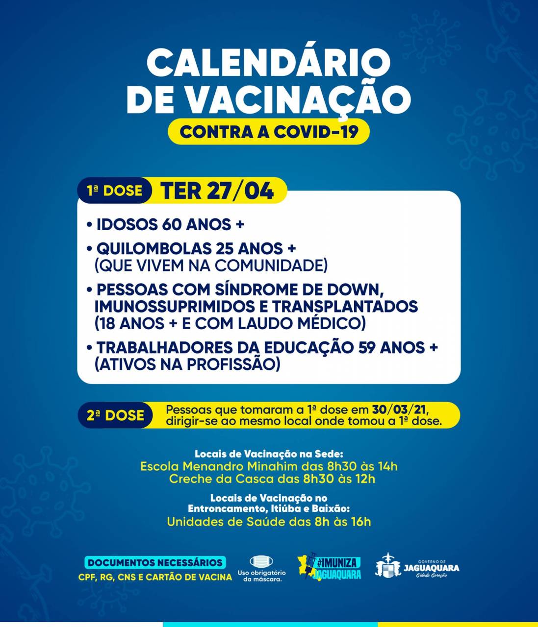 Calendário de Vacinação  