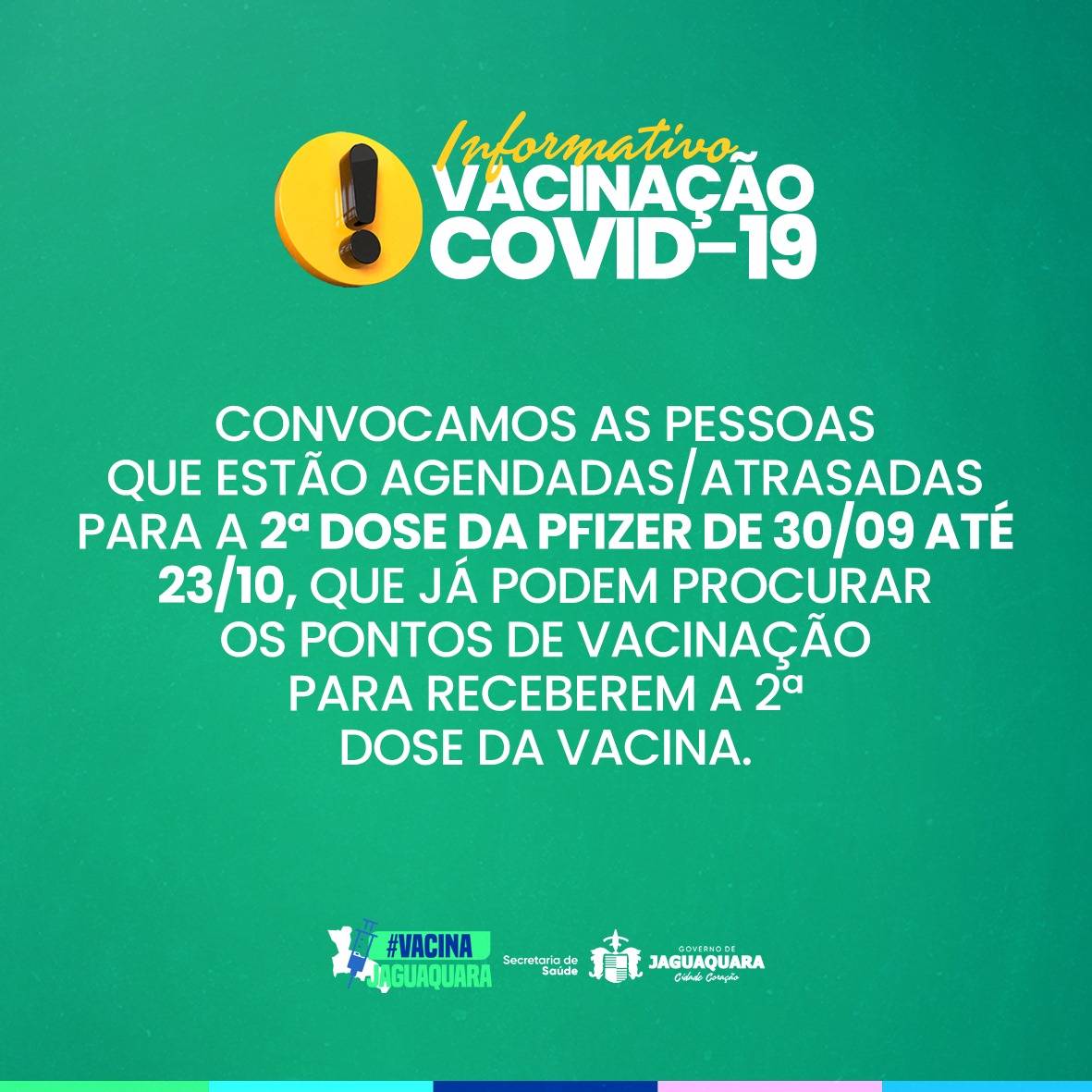 Atenção para a antecipação da segunda dose da pfizer!