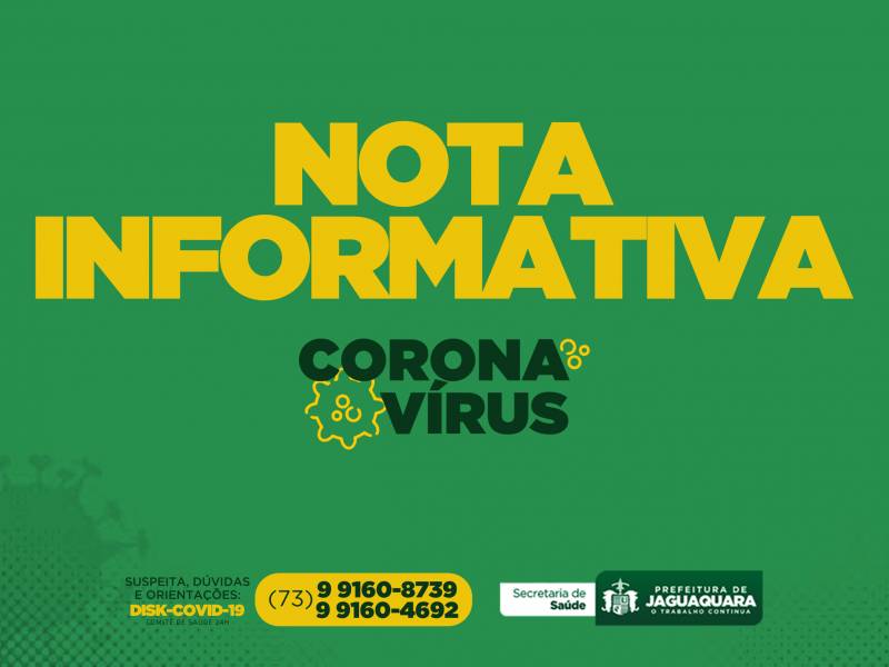 Nota Informativa da Secretaria de Saúde