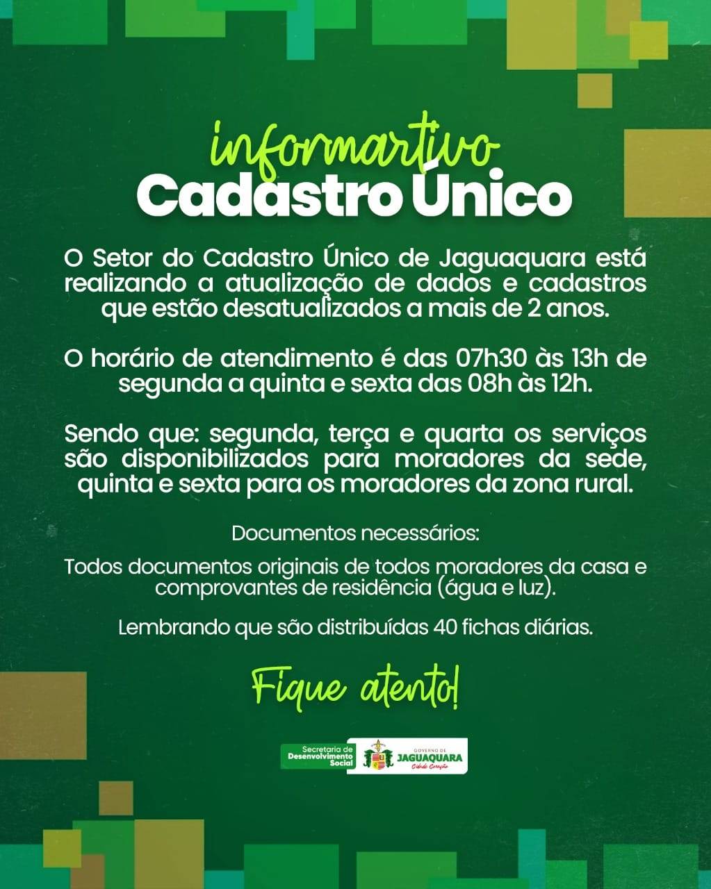 Informativo Cadastro Único 