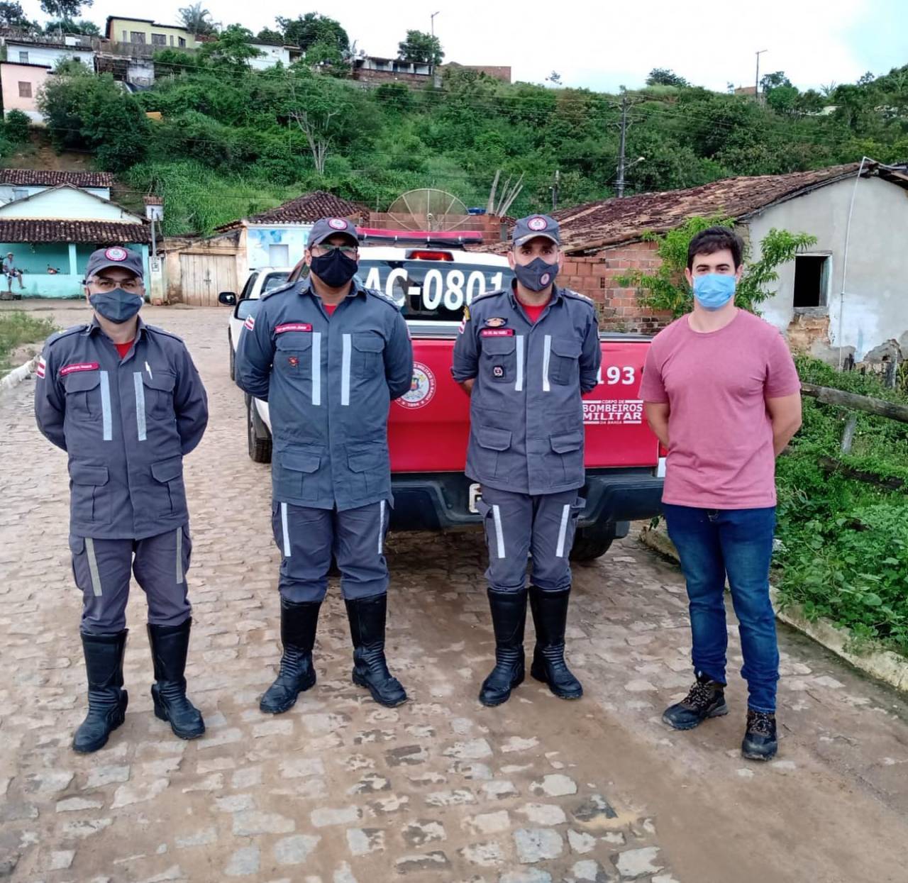 Vistoria do Comandante do 8° Grupamento de Bombeiros de Jequié